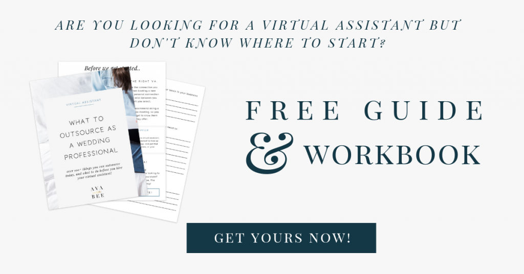 What to outsource as a wedding professional - virtual assistant