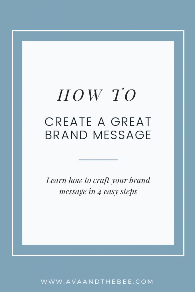 How to create a brand message for your virtual assistant business | Ava And The Bee