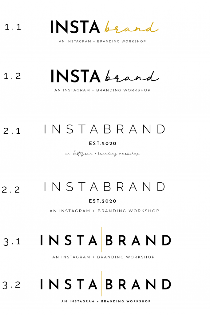 Logo Options for Instabrand