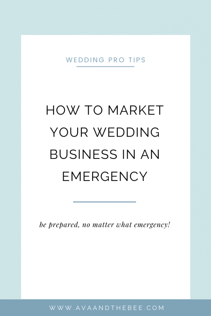 How to market your wedding business in a global emergency - COVID19 Marketing Tips