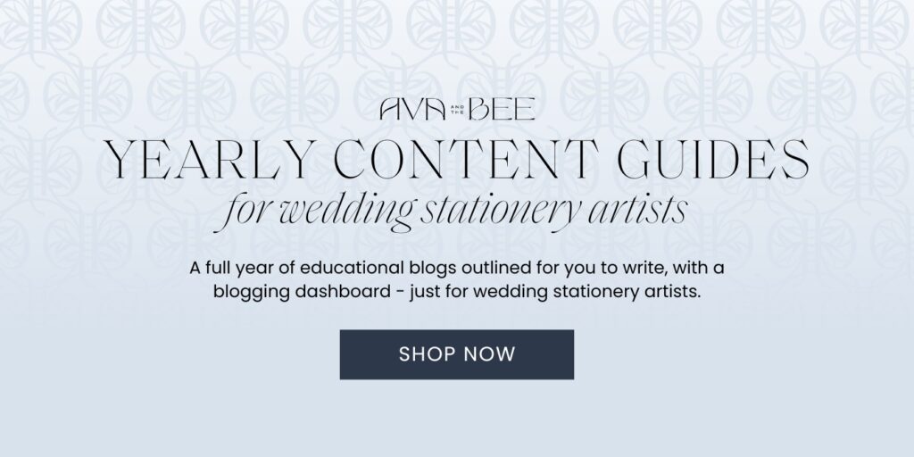 Year of Blogs for Wedding Stationery Artists 