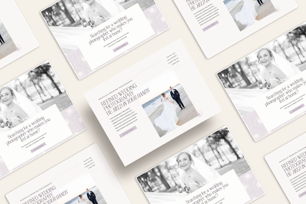 Custom Showit website for a Wedding Photographer by Ava And The Bee