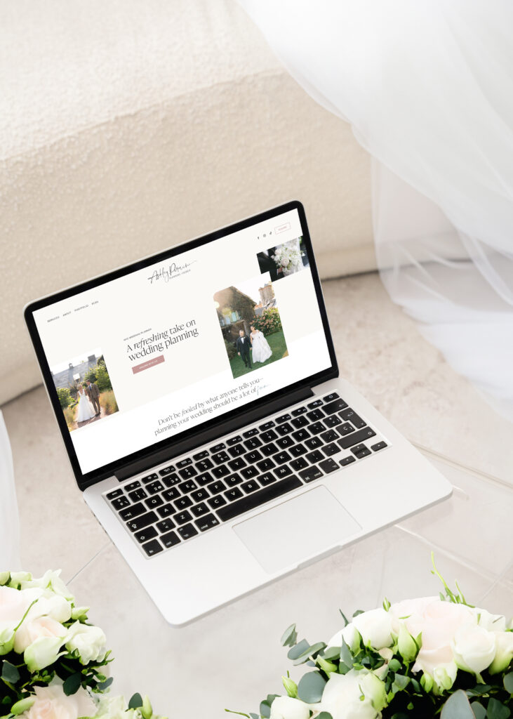 Custom Squarespace website for a wedding planner by Ava And The Bee