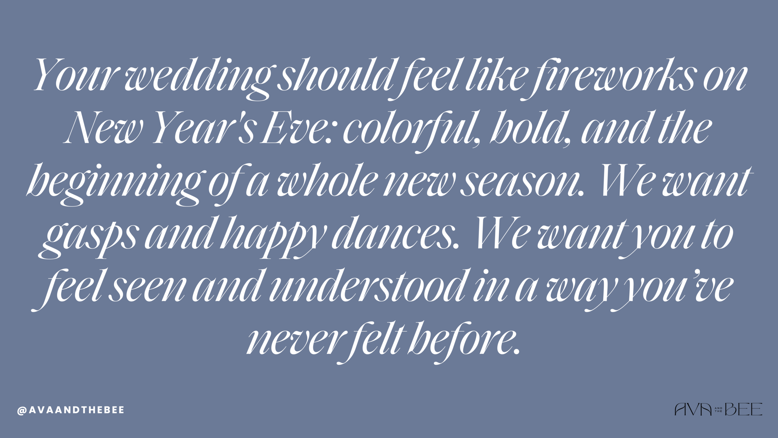 Luxury copywriting for wedding planners by Ava And The Bee