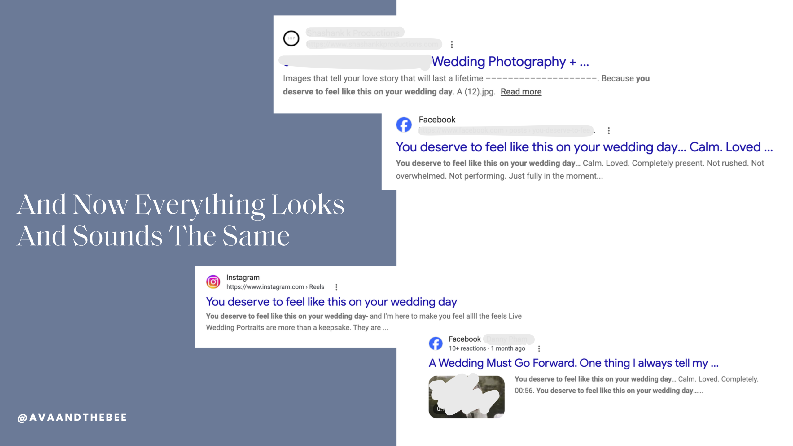 AI copywriting for wedding vendors that sounds the same