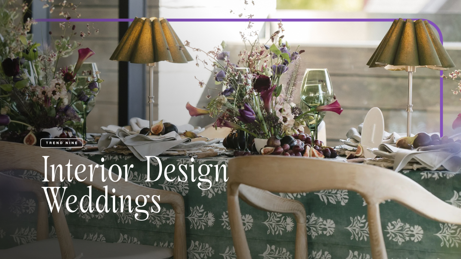 Interior Design in Weddings from the The Knot x WeddingPro 2027 Wedding Trends Report